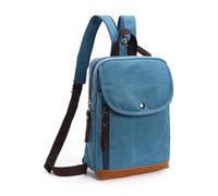 SCOFY FASHION Borse a tracolla multifunzione da uomo per il tempo libero Borse da corsa in tela Piccolo zaino, Blu