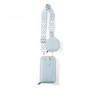 SCOFY FASHION Piccole borse a tracolla per cellulare da donna, minimalista, in pelle PU, set da 2 pezzi, piccola borsa a tracolla, Blu