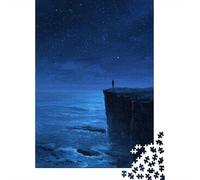 Scogliera sul Mare Jigsaw Persone Sole Puzzle in Legno 1000Pcs Collection Divertimento Per Adulti Rilassamento E Intelligence Idea Per Uomo E Donna 1000pcs (75x50cm)