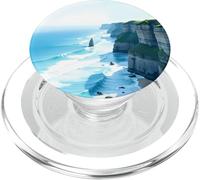 Scogliere costiere onde oceaniche vista panoramica orizzonte mare PopSockets PopGrip per MagSafe