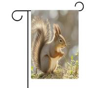 Scoiattolo Animale Giardino Bandiera Casa Prato Cartello di Benvenuto Banner Doppio Lato Piccole Bandiere Personalizzate per Piscina Cortile Esterno Decorazione Della Parete Della Casa 31 X 47 Pollici