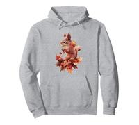 Scoiattolo Autunno Autunno Foglie Foresta Felpa con Cappuccio