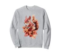 Scoiattolo Autunno Autunno Foresta Animale Vintage Scoiattolo Amante Felpa