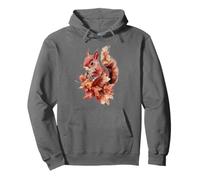 Scoiattolo Autunno Autunno Foresta Animale Vintage Scoiattolo Amante Felpa con Cappuccio