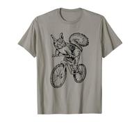 Scoiattolo Bicicletta Divertente Animale Motociclista Bicicletta Giro Bici Maglietta