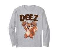 Scoiattolo Che Tiene Le Noci Deez Nuts Humor Meme Divertente Maglia a Manica