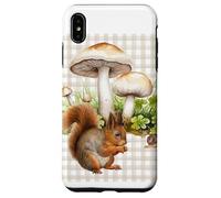 Scoiattolo da donna con fungo acquerellato, bosco botanico Custodia per iPhone XS Max