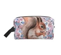 Scoiattolo Del Fumetto Con I Fiori, Borsa per il trucco Borsa per cosmetici Borsa da viaggio portatile da viaggio Borsa per trucco Organizer