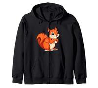 Scoiattolo Divertente e Carino Felpa con Cappuccio