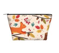 Scoiattolo e autunno, Borsa da toilette Borsa per trucco Borsa per cosmetici Borsa da toilette da viaggio portatile