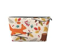 Scoiattolo e autunno, Borsa da toilette Borsa per trucco Borsa per cosmetici Borsa da toilette da viaggio portatile