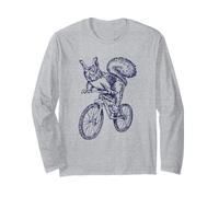 Scoiattolo Equitazione Bicicletta Divertente Animale Biker Ciclismo Cool Bicicletta Maglia a Manica