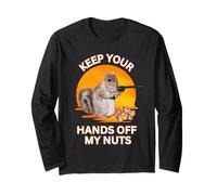 Scoiattolo Hey Keep Your divertente sarcastico tramonto amante scoiattolo Maglia a Manica
