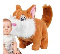 Scoiattolo Peluche | Giocattoli Di Peluche Walker - Decorazione interattiva per la casa, Bambola di accompagnamento elettrica per bambini per ragazzi e ragazze