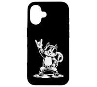 Scoiattolo Punk Rock Rocker Heavy Metal Custodia per iPhone 16