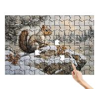 Scoiattolo Puzzle 1000 Pezzi, Nevicare Puzzle Adulti, Giochi Educativi per la Famiglia, Divertimento Colorato Set con Scatola, Creativi per Regalo Uomo Decorazioni Casa, Regalo Bambina 6 Anni Q-4