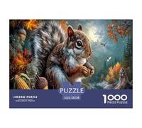 Scoiattolo Puzzle Impossibili 1000Pcs Torrente nella foresta autunnale Decorazione Per La Casa. Giochi Rilassamento E Intelligence Per Adulti E Ragazzi Da 14 Anni 52x38cm/1000pcs