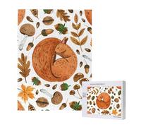 Scoiattolo,Puzzle in legno da 500 pezzi per adulti e adolescenti