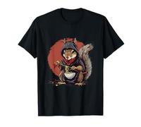 Scoiattolo Ramen Ninja Warrior Animal Art Noodles giapponesi Maglietta