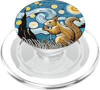 Scoiattolo Roditore Animale Carino - Van Gogh Starry Night Style PopSockets PopGrip per MagSafe