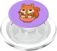 Scoiattolo rosso mangiare ramen tagliatelle kawaii carino divertente PopSockets PopGrip per MagSafe