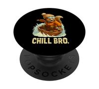 scoiattolo snowboarder tra le montagne PopSockets PopGrip Adesivo