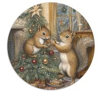 scoiattolo1000 Pezzi Rotonda Puzzle AnimaliPuzzle Classico Irregolare Unici Per Adulti Puzzle Edugattoivo, Regali Difficile1000 pezzi (67.5x67.5cm)