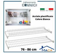 SCOLAPIATTI IN ACCIAIO PLASTIFICATO 76 CM A 2 RETI