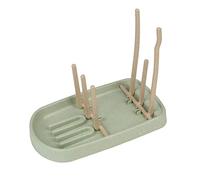 Scolabiberon, Rastrelliere Asciuga Biberon, Asciuga Biberon, Bottiglia Stendino Scolabiberon, Amovible, con Vassoio Antigoccia, Ideale per Biberon, Tettarelle, Bambino Piatti, Tazze da Bambino, Verde