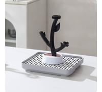 Scolacaffettiera Compatto Scolapiatti con Vassoio di Scarico Portatile