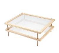 Scolapasta con rete, disidratatore per alimenti in legno, impilabile, per frutta e verdura, scaffale aperto per la circolazione, utensile da cucina