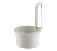 Scolapasta da Lavello Cestello for il lavaggio delle verdure con bottone a pressione, lavello da appendere, scolapasta, rubinetto multifunzionale, filtro for frutta e verdura(White)