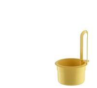 Scolapasta da Lavello Cestello for il lavaggio delle verdure con bottone a pressione, lavello da appendere, scolapasta, rubinetto multifunzionale, filtro for frutta e verdura(Yellow)