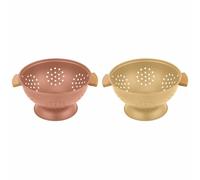 Scolapasta DKD Home Decor 30 x 24,5 x 14 cm Terracotta Acciaio inossidabile G