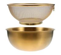 Scolapasta in acciaio inox, ciotola for mescolare, cestello da cucina, lava riso, scola frutta e verdura