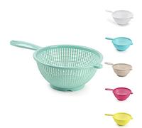 Scolapasta in plastica per alimenti da 19 cm, setaccio, cestino per il lavaggio degli alimenti, per Pasta, Spaghetti, Riso, Insalata, Verdure, Cucina, Cottura, Hobby, Design 4 (verde menta)