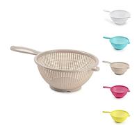 Scolapasta in plastica per alimenti, setaccio, cestino per il lavaggio degli alimenti, per Pasta, Spaghetti, Riso, Insalata, Verdure, Cucina, Cottura, Hobby (24 cm, tortora)