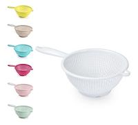 Scolapasta in plastica per alimenti, setaccio, cestino per il lavaggio degli alimenti, per Pasta, Spaghetti, Riso, Insalata, Verdure, Cucina, Cottura, Hobby (22 cm, bianco)