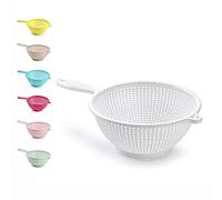 Scolapasta in plastica per alimenti, setaccio, cestino per il lavaggio degli alimenti, per Pasta, Spaghetti, Riso, Insalata, Verdure, Cucina, Cottura, Hobby (24 cm, bianco)