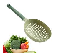 Scolapasta in silicone - Cucchiaio da cucina da 35 cm | Utensile da cucina antiscivolo - Cucchiaio forato riutilizzabile con gancio per appendere, sicuro per il cibo, per bollire, mescolare,