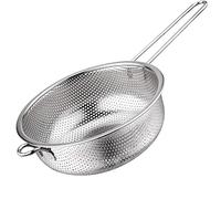 Scolapasta Microforato con Lungo Manico Acciaio Inox Robusto Setaccio da Cucina in Rete Scolapasta con Manico Antiscottatura per Cucina, Zuppa, Scolare, Filtrare, Pasta, Verdura, Frutta, Cereal