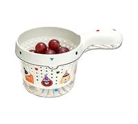 Scolapasta per frutti di bosco, a doppio strato, contenitore da cucina portatile per prodotti, accessorio alimentare, design robusto, 1 set da 22,3 x 15,2 x 10,2 cm con finitura liscia per fragole