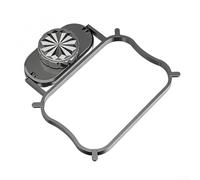 Scolapasta per lavello progettato con base a ventosa ribaltabile e borsa in rete per evitare intasamenti e supportare il flusso d'acqua fluido (grigio)