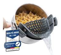 Scolapasta Pieghevole in Silicone Con Clip - Colino Salvaspazio per Cucina; Acce