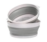 Scolapasta Pieghevole - Semplifica Il Lavaggio Della Frutta In Modo Efficiente, Set Con A Doppio Strato, 31x26,5x12,5 Cm + Spessore Piegato 4,5 Cm, Base In PP Per Uso Aliment