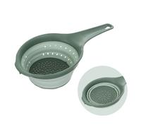 Scolapasta salvaspazio pieghevole verde con manico