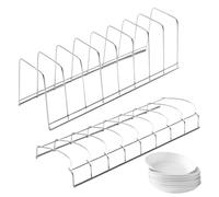 Scolapiatti - 2 x scolapiatti | Rastrelliera per piatti e ciotole, supporto per piatti e ciotole, scolapiatti in acciaio inox, supporto per piatti da cucina