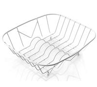 Scolapiatti 30,2 x 34,8 x 12cm Cestino per Scolare Lavandino Plastica Bianca