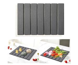 Scolapiatti, 40 x 30 cm, tappetino scolapiatti per stoviglie che assorbe l'acqua, ad asciugatura rapida, tappetino scolapiatti in terra di diatomea come tappetino scolapiatti per lavello da cucina