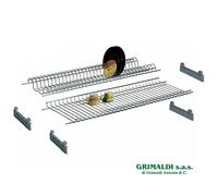 SCOLAPIATTI 56 CM PER CUCINA PORTA INCASSO DOPPIA RETE PENSILE RASTRELLIERA